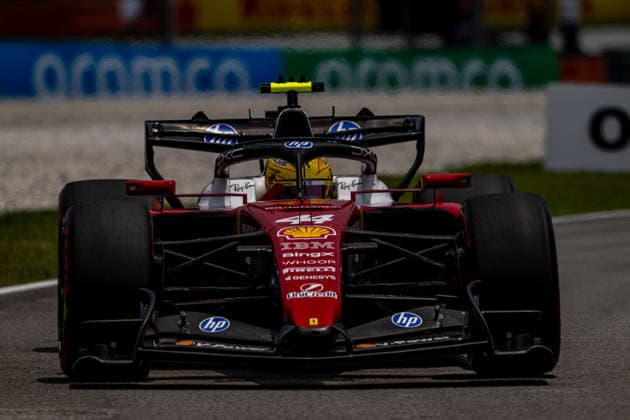 SEPANG, MALAYSIA: Lewis Hamilton, racing for the Ferrari team during the 2026 Formula 1 Bahrain Grand Prix at the Sepang International Circuit in Sepang, Malaysia