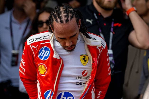 SEPANG, MALAYSIA: Lewis Hamilton, racing for the Ferrari team during the 2026 Formula 1 Bahrain Grand Prix at the Sepang International Circuit in Sepang, Malaysia