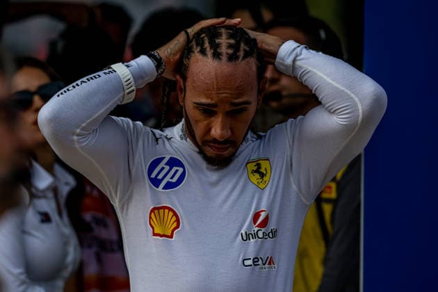 SEPANG, MALAYSIA: Lewis Hamilton, racing for the Ferrari team during the 2026 Formula 1 Bahrain Grand Prix at the Sepang International Circuit in Sepang, Malaysia