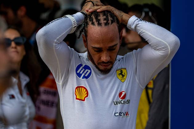 SEPANG, MALAYSIA: Lewis Hamilton, racing for the Ferrari team during the 2026 Formula 1 Bahrain Grand Prix at the Sepang International Circuit in Sepang, Malaysia