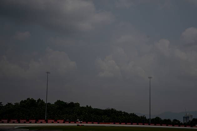 SEPANG, MALAYSIA: Lewis Hamilton, racing for the Ferrari team during the 2026 Formula 1 Bahrain Grand Prix at the Sepang International Circuit in Sepang, Malaysia