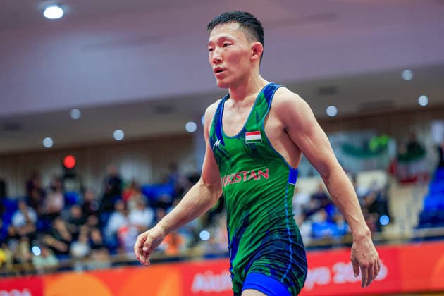Asian Games, 57 kg Freestyle, Aiaal Belolyubskii, TJK Copyright: xAmirrezaxAliasgarix