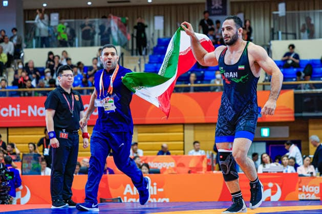 Asian Games, 97 kg Freestyle: Amirali Hamid Azarpira (IRI) Copyright: xAmirrezaxAliasgarix