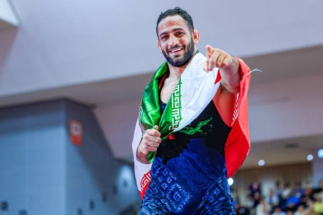 Asian Games, 97 kg Freestyle: Amirali Hamid Azarpira (IRI) Copyright: xAmirrezaxAliasgarix