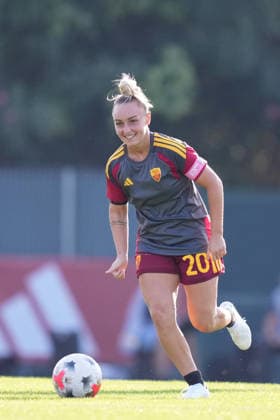Roma™s Giada Greggi during the Serie A Women soccer match between Roma and Lazio at the Rome s Tre Fontane stadium, Italy - Saturday October 3, 2026 - Soccer ( Photo by Alfredo Falcone LaPresse )  Copyright: xAlfredoxFalcone LaPressex