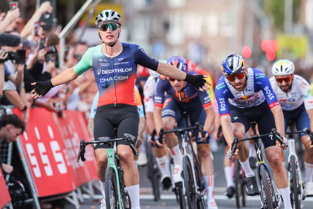 Cycling: UCI ProSeries Men s Elite 20 Sparkassen Münsterland Giro on October 3, 2026; Olav Kooij of the Decathlon CMA CGM Team wins the 2026 Münsterland Giro xJRx