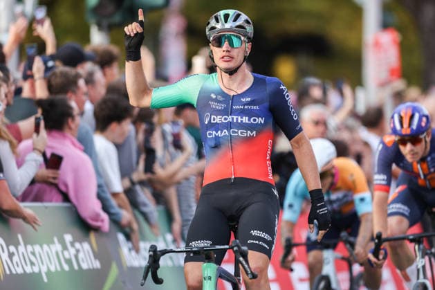Cycling: UCI ProSeries Men s Elite 20 Sparkassen Münsterland Giro on October 3, 2026; Olav Kooij of the Decathlon CMA CGM Team wins the 2026 Münsterland Giro xJRx