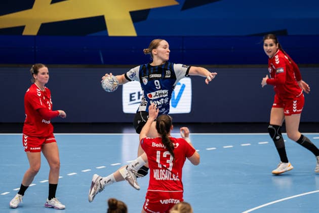 HSG Blomberg Lippe (GER) vs. HC Podravka (CRO), Handball, EHF Champions League Women, Group Stage, October 3, 2026, 2026–2027 Season, Lemgo’s Nieke Kuehne of HSG Blomberg Lippe, 9th in goal-scoring at the Lemgo Phoenix Contact Arena, Germany