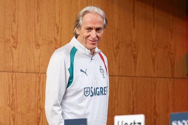 Porto, Portugal, October 3: Portugal s head coach, Jorge Jesus, during the press conference ahead of the UEFA Nations League 2026–27 League Phase Matchday 4 match between Portugal and Norway at Estádio do Dragão in Porto, Portugal Copyright: HMBxMedia JoaquimxFerreira