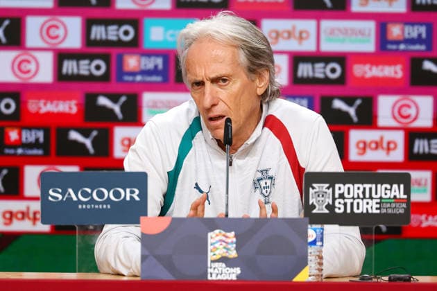 Porto, Portugal, October 3: Portugal s head coach, Jorge Jesus, during the press conference ahead of the UEFA Nations League 2026–27 League Phase Matchday 4 match between Portugal and Norway at Estádio do Dragão in Porto, Portugal Copyright: HMBxMedia JoaquimxFerreira