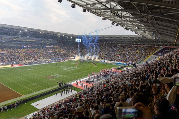 Walkon Dresden Monarchs Dresden Monarchs vs Potsdam Royals, American Football, German Football League, Week 22, Championship Game, 2026, 03.10.2026, Dresden Rudolf Harbig Stadion Saxony Germany Copyright: xPFA SebastianxJustx