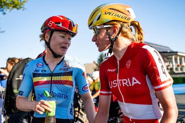 Belgium s Margot Vanpachtenbeke is pictured after the elite women Road Race race (130 km) at the cycling UEC Road European Championships, in Ljubljana, Slovenia Saturday 3 October 2026. The UEC Road European Championships are taking place from 02 to 07 October in Ljubljana, Slovenia. DAVIDxPINTENS x188627285x