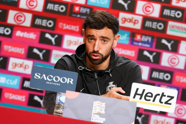 Porto, Portugal, October 3: Bruno Fernandes of Portugal during the press conference ahead of the UEFA Nations League 2026–27 League Phase Matchday 4 match between Portugal and Norway at Estádio do Dragão in Porto, Portugal Copyright: HMBxMedia JoaquimxFerreira