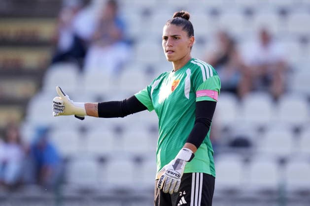 Roma™s goalkeeper Rachele Baldi during the Serie A Women soccer match between Roma and Lazio at the Rome s Tre Fontane stadium, Italy - Saturday October 3, 2026 - Soccer ( Photo by Alfredo Falcone LaPresse ) Copyright: xAlfredoxFalcone LaPressex