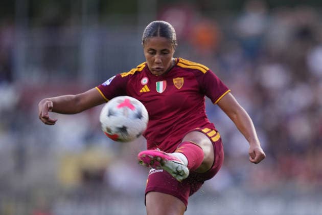 Roma™s Ella Ottey during the Serie A Women soccer match between Roma and Lazio at the Rome s Tre Fontane stadium, Italy - Saturday October 3, 2026 - Soccer ( Photo by Alfredo Falcone LaPresse )  Copyright: xAlfredoxFalcone LaPressex