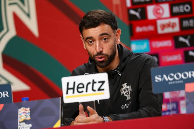 Porto, Portugal, October 3: Bruno Fernandes of Portugal during the press conference ahead of the UEFA Nations League 2026–27 League Phase Matchday 4 match between Portugal and Norway at Estádio do Dragão in Porto, Portugal Copyright: HMBxMedia JoaquimxFerreira