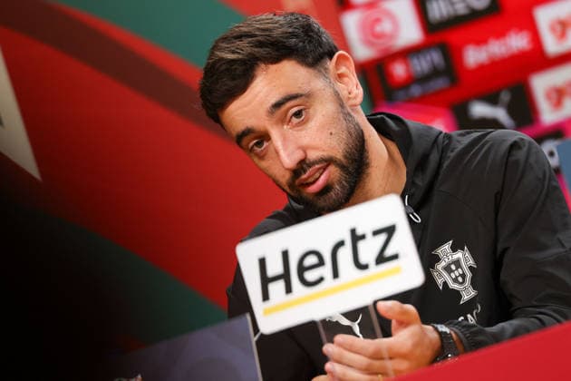 Porto, Portugal, October 3: Bruno Fernandes of Portugal during the press conference ahead of the UEFA Nations League 2026–27 League Phase Matchday 4 match between Portugal and Norway at Estádio do Dragão in Porto, Portugal Copyright: HMBxMedia JoaquimxFerreira