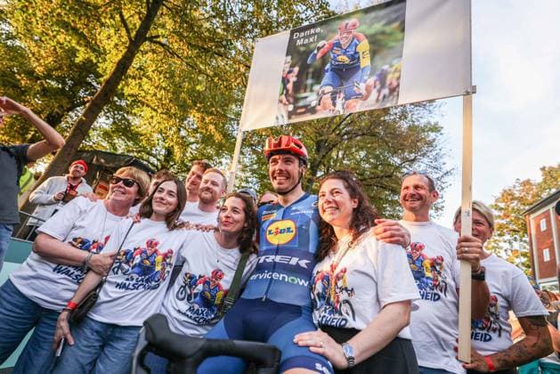 Cycling: UCI ProSeries Men s Elite 20 Sparkassen Münsterland Giro on October 3, 2026—Maximilian Max Richard Walscheid of Lidl Trek is honored xJRx