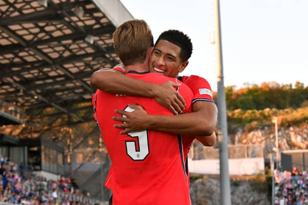 RIJEKA, CROATIA - OCTOBER 03: England celebrate score during the UEFA Nations League, League A Group A3, match between Croatia and England at Stadion Rujevica, Rijeka on October 03, 2026 in Rijeka, Croatia. (Photo by Natasa Kupljenik Sports Press Photo). Copyright: xNatasaxKupljenikx xSPPx Sportspressphoto_SPR244579
