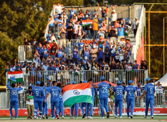 Indian Men™s Cricket Team wins the Gold Medal at the Asian Games 2026 Nagoya Japan , Oct 03 (ANI): Indian Men™s Cricket Team celebrates after beating Pakistan to win the gold medal at the Asian Games 2026, in Nagoya on Saturday. Nagoya Japan Copyright: xANIx ANI_20261003141