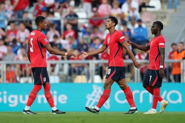 Jude Bellingham of England celebrates their goal to make it 0-2 Croatia v England, UEFA Nations League, Football, Stadion HNK Rijeka, Rijeka, Croatia - 03 Oct 2026Rijeka Stadion HNK Rijeka Croatia  Copyright: xRaddadxJebarah Shutterstockx 17183865at