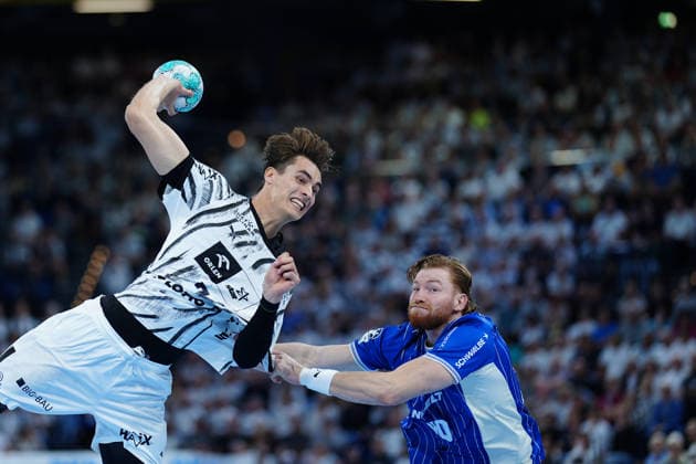 Goal by Julian Köster, THW Kiel, 07 GER, THW Kiel vs. VfL Gummersbach, Handball, 1st Bundesliga, Matchday 7, 2026–2027 Season, October 3, 2026, Germany, THW Kiel vs. VfL Gummersbach, Handball, 1st Bundesliga, Matchday 7, 2026–2027 season, October 3, 2026, Kiel Copyright: xEibner-Pressefoto MarcelxvonxFehrnx EP_MFN