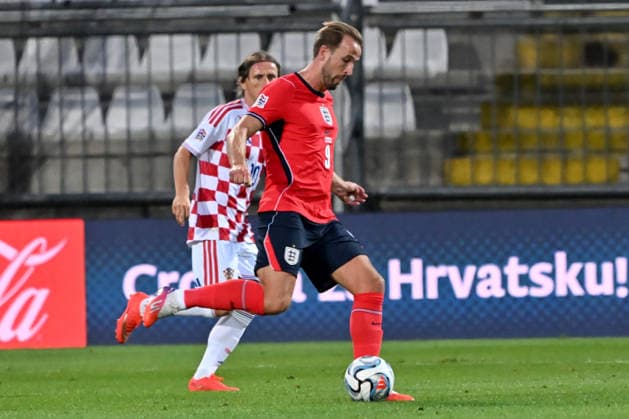 RIJEKA, CROATIA - OCTOBER 03: Harry Kane of England (R) in action against Luka Modric of Croatia (L) during the UEFA Nations League, League A Group A3, match between Croatia and England at Stadion Rujevica, Rijeka on October 03, 2026 in Rijeka, Croatia. (Photo by Igor Kupljenik Sports Press Photo). Copyright: xIgorxKupljenikx xSPPx Sportspressphoto_SPR244590