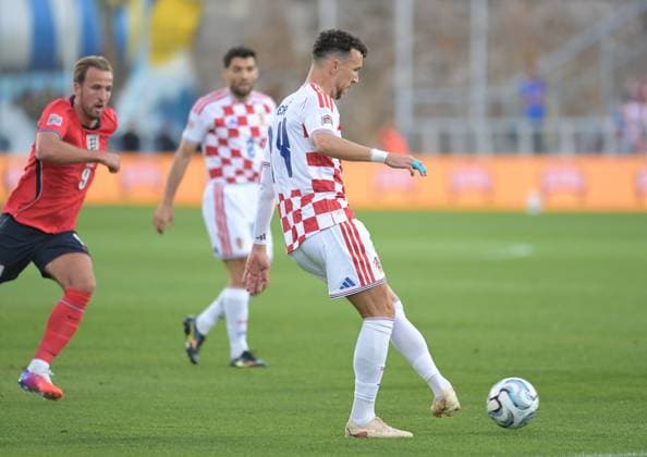 UEFA Nations League League A, Group C, Round 3, 2026–27, soccer match between Croatia and England, Dean Sculac Rujevica Stadium, Rijeka, Croatia, October 3, 2026: Ivan Perisic of Croatia (No. 14) in action during the UEFA Nations League League A, Group C, Round 3, 2026–27, soccer match between Croatia and England at Dean Sculac Rujevica Stadium, Rijeka, Croatia, October 3, 2026 Copyright: xBEAUTIFULxSPORTS Stanusicx