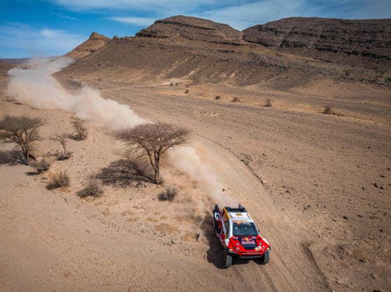 W2RC - RALLYE DU MAROC 2026 203 QUINTERO Seth (usa), SHORT Andrew (usa), Toyota Hilux GR, Toyota Gazoo Racing W2RC, FIA W2RC, ULT T1+, action, during the Stage 5 of the Rallye du Maroc 2026, 4th round of the 2026 WR2C Championship from October 3, 2026 around Zagora, Morocco - AgadirMorocco  Copyright: xFREDERICxLExFLOCxHx