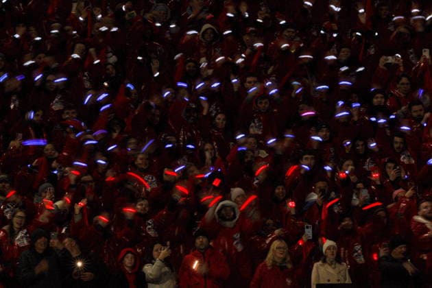RUSSIA, YEKATERINBURG - OCTOBER 3, 2026: People attend a friendly football match between Russia and Namibia at Yekaterinburg Arena Friendlies: Russia Vs Namibia  - ZUMAt113 20261003_zaa_t113_189 Copyright: xMikhailxSinitsynx