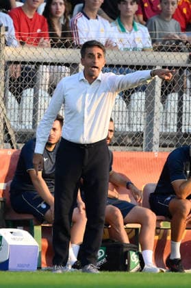 SOCCER - Women s Serie A - AS Roma vs. SS Lazio Women Photo by IPA ABACAPRESS.COM89264636 - Lazio Women s head coach Gianluca Grassadonia during the Italian Women s Serie A Athora 2026 2027 match between AS Roma Women and SS Lazio Women at the Tre Fontane Stadium on October 3, 2026. Rome Italy Copyright: xIPAxSport ABACAx