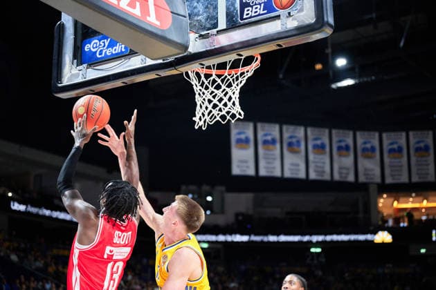 Trevon Scott Bamberg Baskets, 13, GER, ALBA Berlin vs. BMA 365 Bamberg Baskets, Men s Basketball, easy Credit BBL, 2026–27 Season, Matchday 4, October 3, 2026, GER, ALBA Berlin vs. BMA 365 Bamberg Baskets, Men s Basketball, easyCredit BBL, 2026–27 Season, Matchday 4, October 3, 2026, Berlin Copyright: xClaudiusxRauch,xEibner-Pressefotox xClaudiusxRauchx EP_CRH
