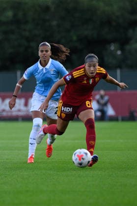 SOCCER - Women s Serie A - AS Roma vs. SS Lazio Women Photo by IPA ABACAPRESS.COM89264621 - AS Roma s Maya Loren Domes1 during the 2026–2027 Serie A Women s Athora Italian Football Championship League match between AS Roma Women and SS Lazio Women at Tre Fontane Stadium on October 3, 2026. Rome Italy Copyright: xIPAxSport ABACAx