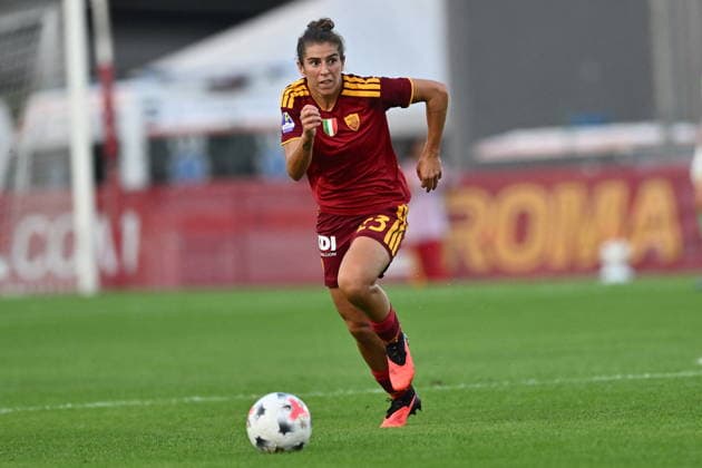 SOCCER - Women s Serie A - AS Roma vs. SS Lazio Women Photo by IPA ABACAPRESS.COM89264624 - Valentina Bergamaschi of A.S. Roma during the Serie A Women s league match between Roma and Lazio, the AS Roma vs. SS Lazio Women match in the Italian Serie A Women s league, held in Rome, Italy, on October 3, 2026 Rome Italy Copyright: xIPAxSport ABACAx