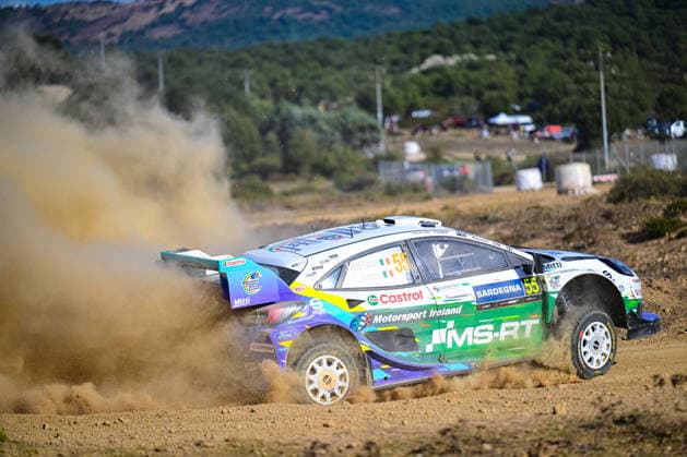 MOTORSPORTS - Rally - WRC, Motorsport Rallye, WM Rally Italia Sardegna Photo by IPA ABACAPRESS.COM89264642 - Joshua McErlean (IRL) and Eoin Treacy (IRL) in a Ford Puma Rally1 in action during the FIA WRC Rally Italia Sardegna in Alghero, Italy, on October 1–4, 2026. Italia Italy  Copyright: xIPAxSport ABACAx