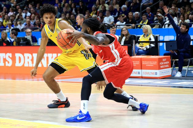 October 3, 2026, Germany, GER, DEU, Basketball, 1st Bundesliga, Day 1, 2026–2027 Season, Berlin, ALBA Berlin vs. Bamberg; Jack Kayil (ALBA Berlin) 7, Jordan Jones (Bamberg) 4; nordphoto GmbH, Engler Berlin, Uber Arena, Berlin, Germany Copyright: xNordphotox xEnglerx