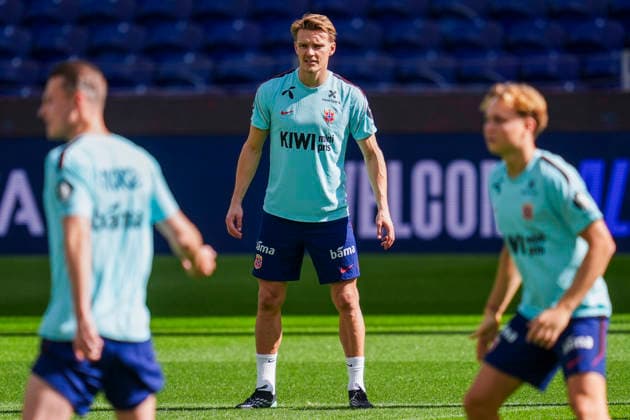 Soccer, Nations League Portugal vs. Norway, Nations League Porto, Portugal 20261003 Norway s Martin Odegaard during training at Estádio do Dragão on the day of the match against Portugal. Photo: Lise Aserud, NTB, Porto, Portugal. EDITORIAL USE ONLY. RESTRICTED USE FOR BETTING COMPANIES.  Copyright: xLisexAserudx xNTBx