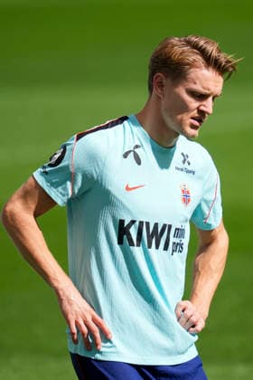 Soccer, Nations League Portugal vs. Norway, Nations League Porto, Portugal 20261003 Norway s Martin Odegaard during training at Estádio do Dragão on the day of the match against Portugal. Photo: Lise Aserud, NTB, Porto, Portugal. EDITORIAL USE ONLY. RESTRICTED USE FOR BETTING COMPANIES.  Copyright: xLisexAserudx xNTBx