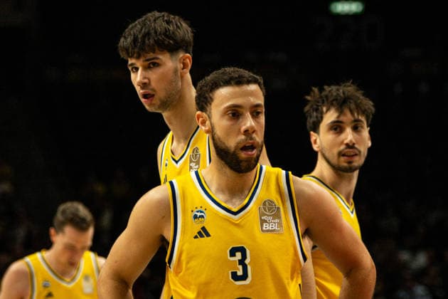 Jordan Ford, October 3, 2026, Alba Berlin vs. Bamberg Baskets, Basketball, BBL, Uber Arena, Berlin. DFL regulations prohibit any use of photographs as image sequences and or quasi-video. Copyright: HMBxMedia xFinnxWeidmann