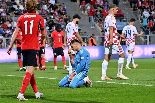 RIJEKA, CROATIA - OCTOBER 03: Dominik Livakovic of Croatia (C) recognise during the UEFA Nations League, League A Group A3, match between Croatia and England at Stadion Rujevica, Rijeka on October 03, 2026 in Rijeka, Croatia. (Photo by Igor Kupljenik Sports Press Photo). Copyright: xIgorxKupljenikx xSPPx Sportspressphoto_SPR244607