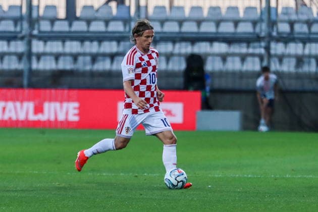 Rijeka 03.10.2026. PIlka nozna UEFA Liga Narodow sezon 2026 2027 kolejka 3 mecz: Chorwacja - Anglia --- Football UEFA Nations League season 2026 2027 round 3 match: Croatia - England nz Luka Modric Fot. Kacper Staniec NEWSPIX.PL --- newspix.pl POLAND OUT!
