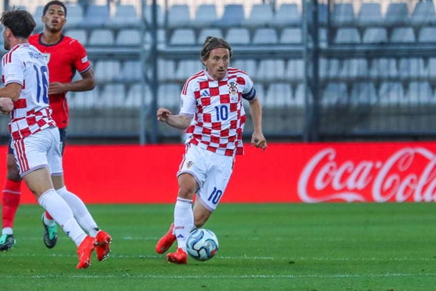 Rijeka 03.10.2026. PIlka nozna UEFA Liga Narodow sezon 2026 2027 kolejka 3 mecz: Chorwacja - Anglia --- Football UEFA Nations League season 2026 2027 round 3 match: Croatia - England nz Luka Modric Fot. Kacper Staniec NEWSPIX.PL --- newspix.pl POLAND OUT!