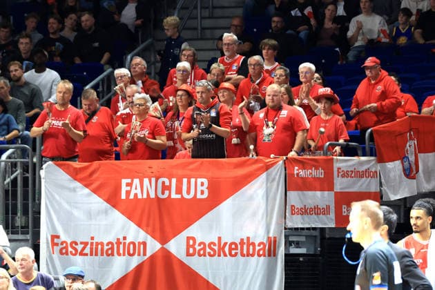 October 3, 2026, Germany, GER, DEU, Basketball, 1st Bundesliga, Day 1, 2026–2027 Season, Berlin, ALBA Berlin vs. Bamberg, Bamberg Fan Section, nordphoto GmbH, Engler, Berlin, Uber Arena, Berlin, Germany Copyright: xNordphotox xEnglerx