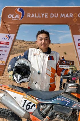 W2RC - RALLYE DU MAROC 2026 160 PUREVDORJ Murun (mgl), Xraids Experience, KTM EXC F, FIM W2RC, Rally 3, action Finisher podium, portrait during the Stage 5 of the Rallye du Maroc 2026, 4th round of the 2026 WR2C Championship from October 3, 2026 around Zagora, Morocco - AgadirMorocco Copyright: xPauloxMariax