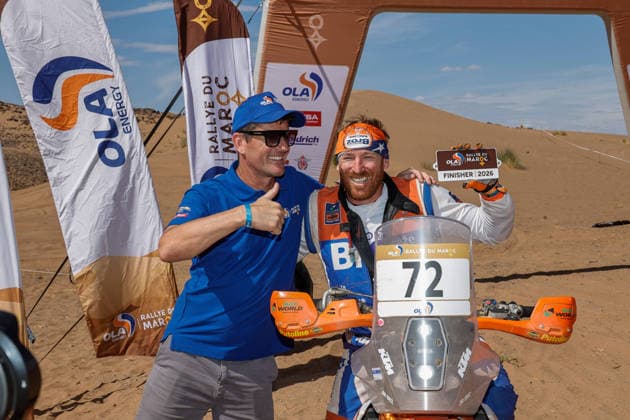 W2RC - RALLYE DU MAROC 2026 72 BROZ Jiri (cze), BAS World KTM Team, KTM 450 Rally Factory, FIM W2RC, Rally 2 V, action Finisher podium, portrait during the Stage 5 of the Rallye du Maroc 2026, 4th round of the 2026 WR2C Championship from October 3, 2026 around Zagora, Morocco - AgadirMorocco Copyright: xPauloxMariax