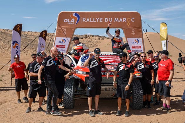 W2RC - RALLYE DU MAROC 2026 203 QUINTERO Seth (usa), SHORT Andrew (usa), Toyota Hilux GR, Toyota Gazoo Racing W2RC, FIA W2RC, ULT T1+, action Finisher podium, portrait during the Stage 5 of the Rallye du Maroc 2026, 4th round of the 2026 WR2C Championship from October 3, 2026 around Zagora, Morocco - AgadirMorocco  Copyright: xPauloxMariax