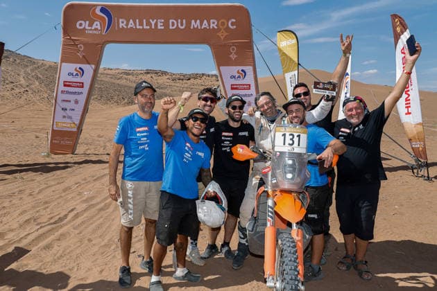 W2RC - RALLYE DU MAROC 2026 131 ZOPPAS Matteo (ita), PedregÃ Racing Team, GasGas 450 Rally Factory Replica, FIM W2RC, Rally 2 V, action Finisher podium, portrait during the Stage 5 of the Rallye du Maroc 2026, 4th round of the 2026 WR2C Championship from October 3, 2026 around Zagora, Morocco - AgadirMorocco  Copyright: xPauloxMariax