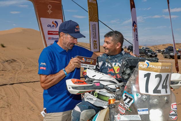 W2RC - RALLYE DU MAROC 2026 124 OUALAD ALI Mohamed (mar), , KTM EXC 450, FIM W2RC, Rally 2, action Finisher podium, portrait during the Stage 5 of the Rallye du Maroc 2026, 4th round of the 2026 WR2C Championship from October 3, 2026 around Zagora, Morocco - AgadirMorocco  Copyright: xPauloxMariax