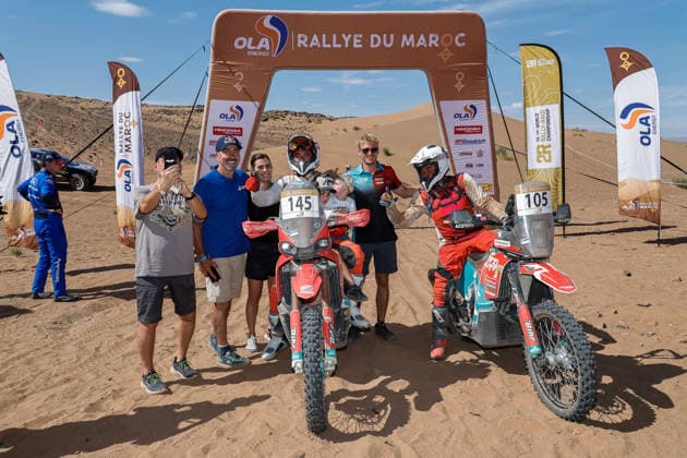 W2RC - RALLYE DU MAROC 2026 145 BOURCE Eymeric (fra), Piboules Racing Desert Only, Kove 450 Rally, FIM W2RC, Rally 2, action, 105 DASSE Philippe (fra), Piboules Racing Desert Only, Kove 450 Rally, FIM W2RC, Rally 2 V, action Finisher podium, portrait during the Stage 5 of the Rallye du Maroc 2026, 4th round of the 2026 WR2C Championship from October 3, 2026 around Zagora, Morocco - AgadirMorocco  Copyright: xPauloxMariax