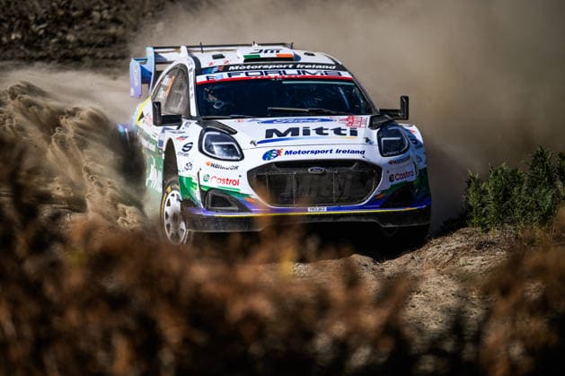 IPA89267007 - , 55 Driver Joshua McErlean and co-driver Eoin Treacy of the M Ford World Rally Team, driving the Ford Puma Rally1, are in 3rd place on the third day of the race during the FIA World Rally Championship WRC, Motorsport Rallye, WM Rally Italia Sardegna 2026 on October 3,Alghero, Sardinia, Italy Copyright: xLucaxBarsali IPAxSportx xx IPA89267007